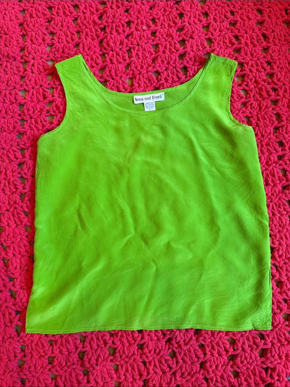 Silk Anna and Frank Green Top (size S)